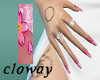 Pink LV Nails