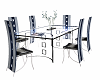 Navy Silver Dining Table