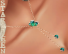 Gold necklaces (Green)