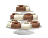 variety mini cakes tier