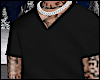 S. V-Neck T-Shirt Black