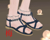 梅 navy sandals