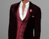 Wine Tieless Suit