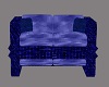 reflective blue couch