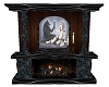 Cozy Wolf Fireplace