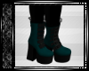Teal Buckle Boots