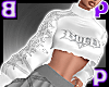 Bold Wave Crop / White