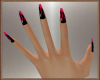 Hot Pink Flaming Nails