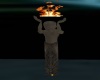 (LOU) Flaming m statue
