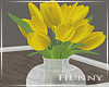 H. Yellow Tulips Vase