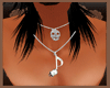 skull music Necklace