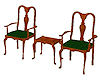 table & chairs dk green