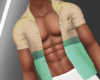 Tan/Green | Open Shirt
