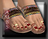 BoHo Sandals |red nails
