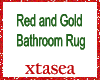 Red n Gold Bathroom Rug