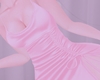 V! Satin Dress - Pinku