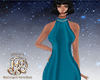 ME duck blue satin dress