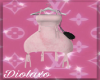 Pink fur dress w bag (F)