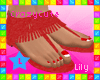 !Lily Haters Sandles Red