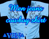 Man jeans cowboy shirt