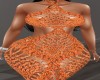 Orange Crochet Dress L