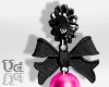 Deep Pink Pearl Earrings