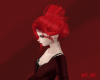 {M} Red Messy Bun