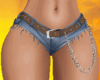 Blue Short +Belt +Chains
