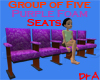 5 Purple Foam Seats
