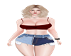 ^ Red Top Skirt Jeans