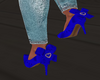diamond bow shoe blue