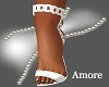 Amore Chain White Heels