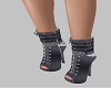 Gray Ankle Chain Boots