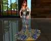 blue and gold heart gown