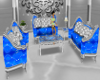 blue victorian sofa set