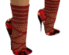 red flowered heels