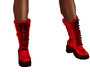 Red shoelace boot