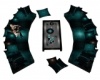 Black & Teal Couch