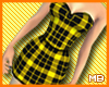 Yellow Tartan Mini Dress