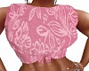 Pink w/ white print crop