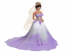 Purple dip wedding dress