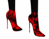 red snakeskin boots