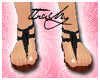 -TT- Black Flat Sandals