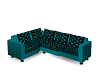 Teal corner couch w/pose
