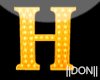 H YELLOW LETTERS LAMP
