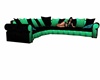 TEAL/BLK LARGE POSE SOFA