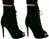 Green short laced boots