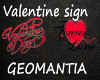 2 Valentine sign fillers