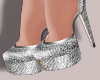 E* Silver Sparkle Heels