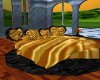 Gold/Black satin bed